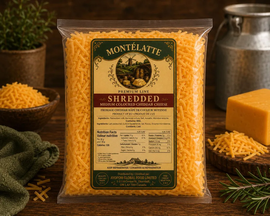 Montelatte Shredded Cheddar